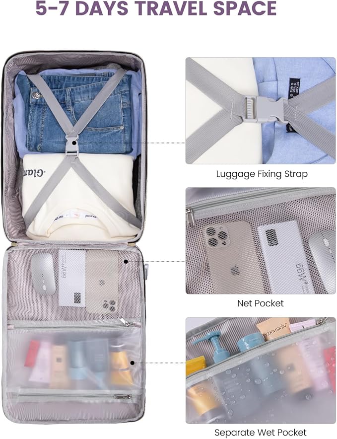 LOVEVOOK 50L Travel Backpack for Women & Men, Airline Approved Carry On Luggage - Image 9