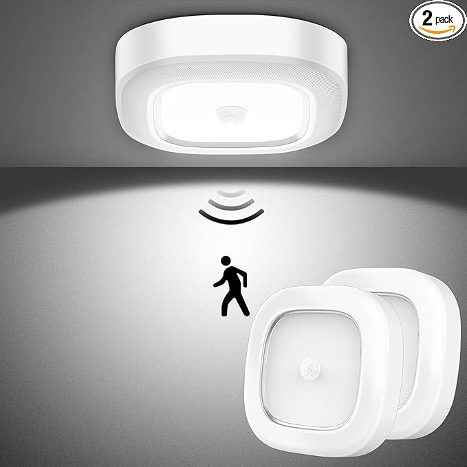 WhitePoplar Closet Light, Battery Operated Ceiling Motion Sensor LED Light by WhitePoplar