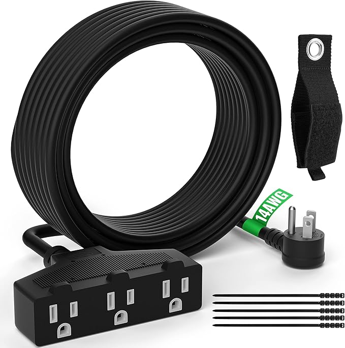 Outdoor Extension Cord 2 Ft by Elecan