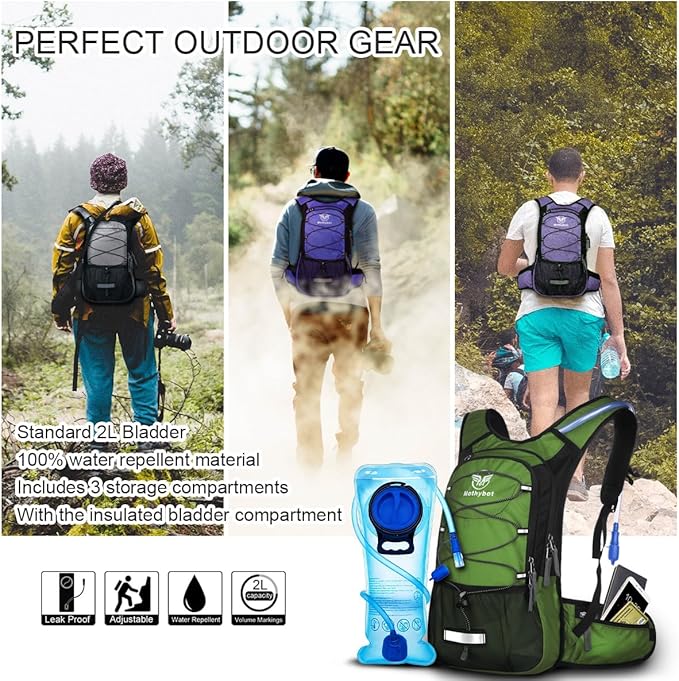 Mothybot Hydration Pack, Insulated Hydration Backpack - Image 6