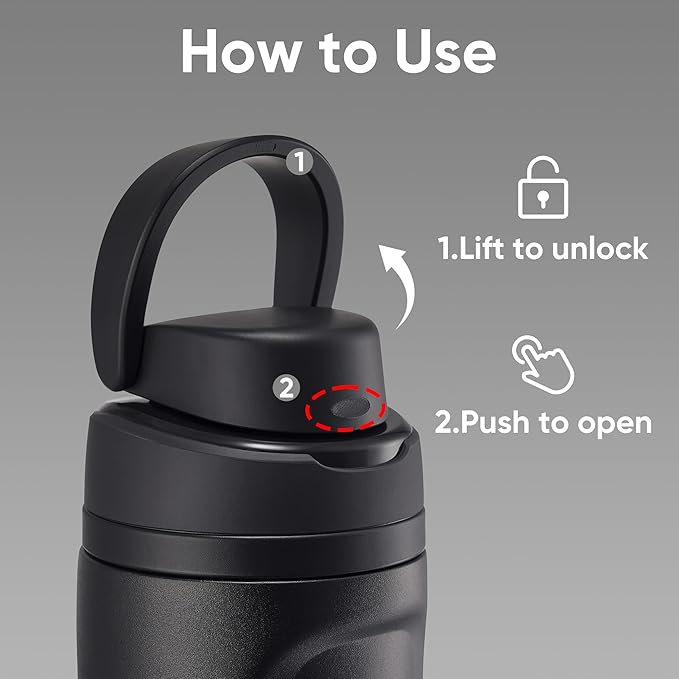 Fijinhom 24 oz Insulated Water Bottle, Stainless Steel Sports Water Bottle - Image 2