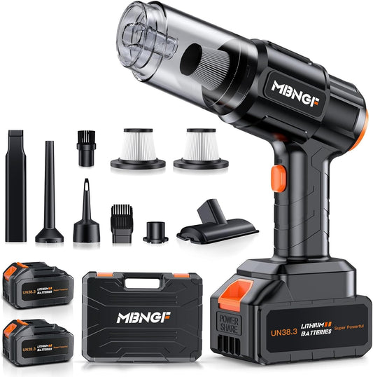 Car Vacuum Portable Cordless,35000PA High Power Suction & Blower, Cordless Handheld Vacuum Cleaner for Car, Home, Office, Pet（Dazzling Black）