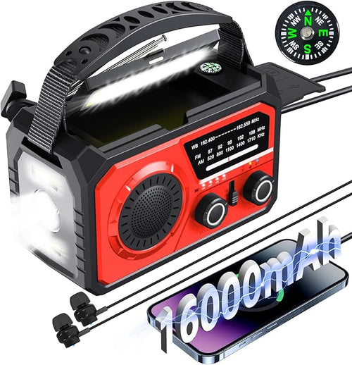 16000mAh Emergency Weather Radio, AM/FM/NOAA Weather Alert Radio Hand by Unknown