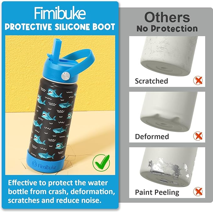 Fimibuke Kids Insulated Water Bottle, 18oz BPA FREE 18/8 Stainless Steel Kid Cup - Image 5