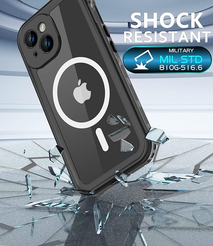 for iPhone 15 Plus Case Waterproof, Full-Body Hard Case Built-in - Image 4