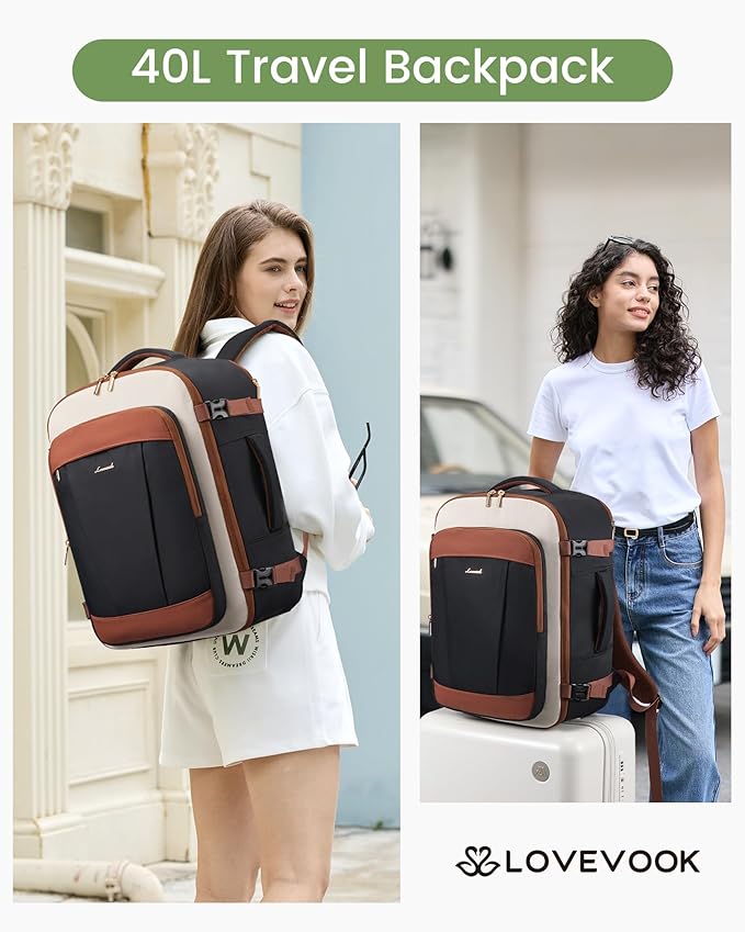 LOVEVOOK 50L Travel Backpack for Women & Men, Airline Approved Carry On Backpack - Image 2