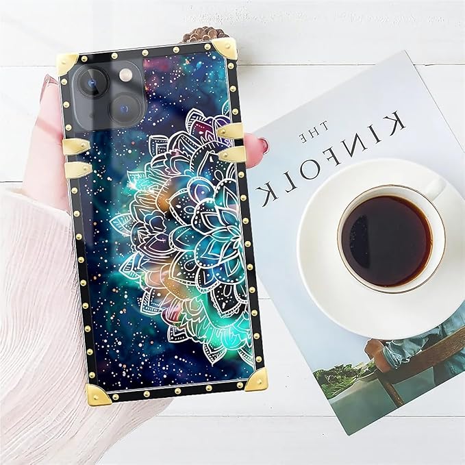 Compatible with iPhone 15 Case, Starry Sky Colourful Mandala Luxury Golden - Image 7