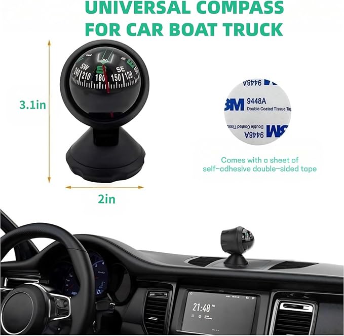 Car Compass, Night Vision Electronic Digital Compass, Direction Guidance - Image 7