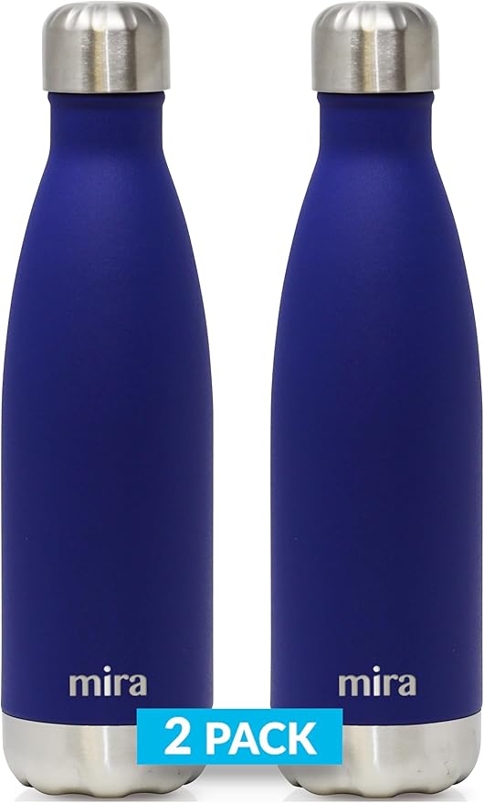 MIRA 2 Pack 17 oz Insulated Water Bottle by MIRA