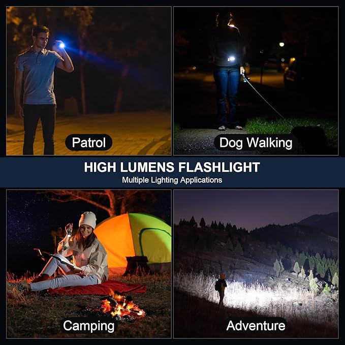 3 Pack Rechargeable Flashlights High Lumens, 990000LM Super Bright LED - Image 9