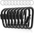 sprookber 3" Locking Carabiners | Keychain Carbineers D Ring Key Clip Spring by Sprookber