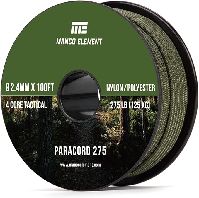 2.4mm Paracord 275LBS 100FT Rope Cord by Unknown