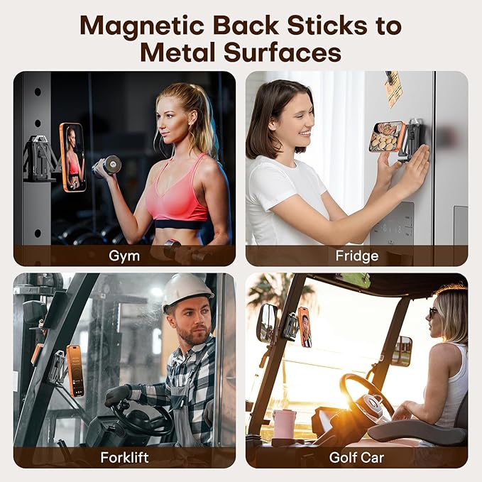 OMOTON TP02 360°Rotating for MagSafe Tripod, Adjustable Aluminum Magnetic Phone - Image 4