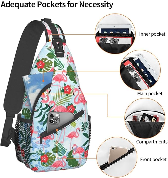 Sling Backpack For Men Hiking Daypack Crossbody Shoulder Bag Travel Chest Pack - Image 9