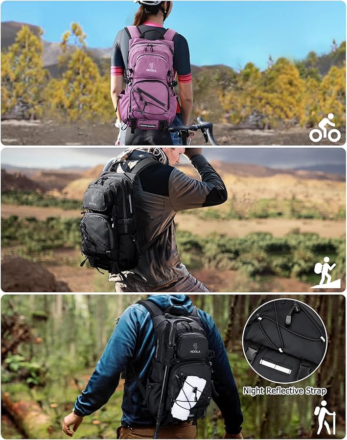 NOOLA Hydration Backpack with 3L Water Bladder, 22L / 25L Water Backpack - Image 8