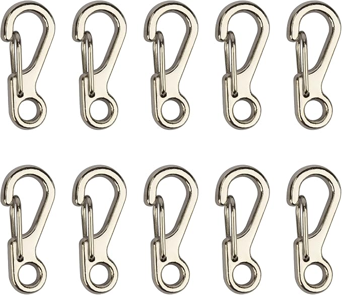 SWATOM Small Mini Carabiner Clip Tiny Spring Snap Hook Keychains Micro by SWATOM