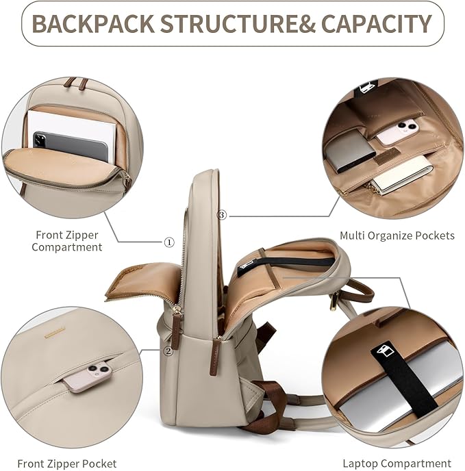 GOLF SUPAGS Laptop Backpack for Women Slim Computer Bag Work Travel College - Image 4
