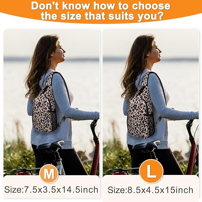 Pritent Crossbody Bags for Women Men Trendy Sling Bag Backpack Casual Chest Bag - Image 6