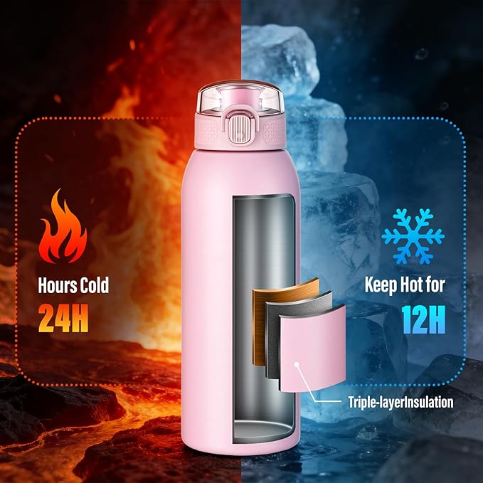 Insulated Water Bottle 24 oz - Image 3