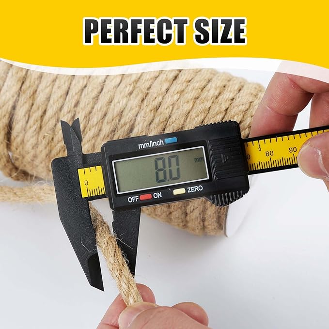 Natural Jute Twine, 8MM x 100FT Jute Rope Roll, Heavy Duty Thick Twine - Image 3
