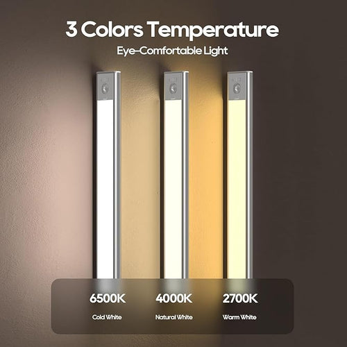 2 Pack Under Cabinet Lighting, 3 Color Temperatures Motion Sensor Light Indoor - Image 2