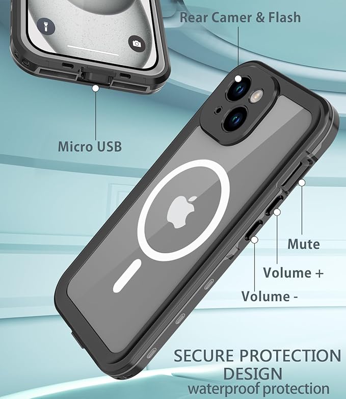 for iPhone 15 Case Waterproof, Shockproof Dustproof IP68 Waterproof iPhone 15 - Image 6