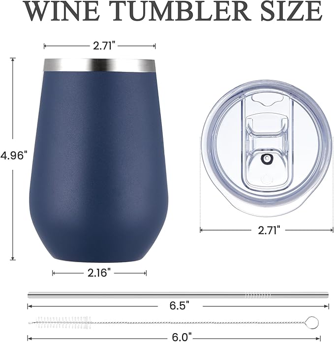 MEWAY Durable 12oz Stainless Steel Wine Tumbler - Image 6