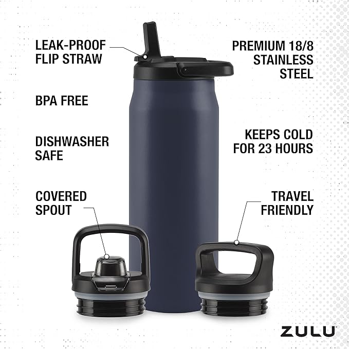 ZULU Base 32oz Stainless Steel Water Bottle - Image 4