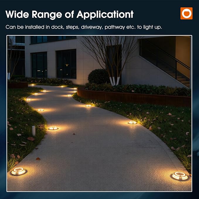 addlon Solar Dock Lights Outdoor 12 Pack, 2 Color Modes LED Deck Marine - Image 7