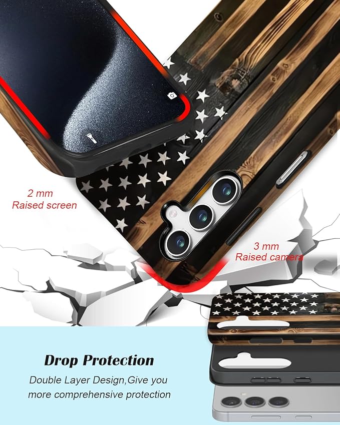 Compatible for Samsung Galaxy S25 Ultra 5G Case, Dual Layer Heavy Duty 2 in 1 - Image 3