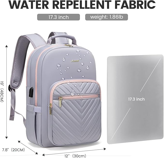 LOVEVOOK Laptop Backpack for Women 15.6 inch, Cute Travel Carry on Backpack - Image 4