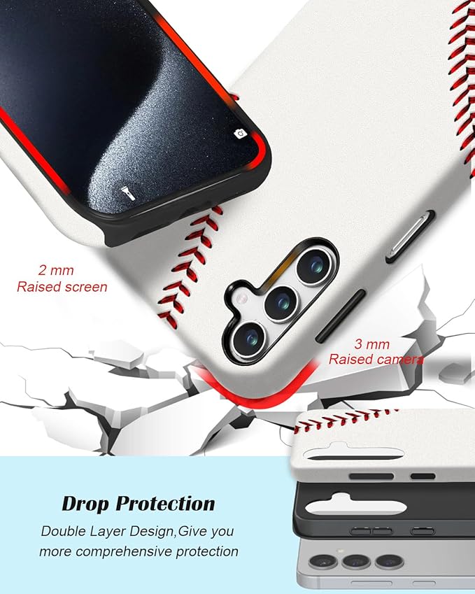 Compatible for Samsung Galaxy S25 FE 5G Case, Dual Layer Heavy Duty 2 in 1 - Image 3