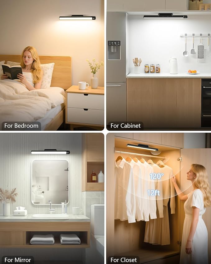 Ferswe 5W Motion Sensor Magnetic Light Bar, 2500mAh Rechargeable Under Cabinet - Image 6
