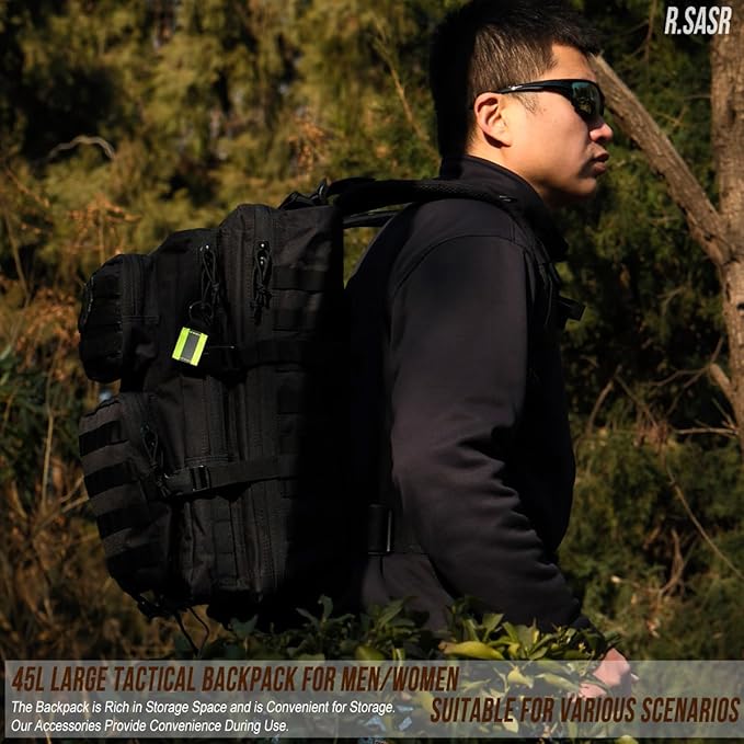 45L Tactical Backpack for Men Women, Military Assault Pack - Image 9