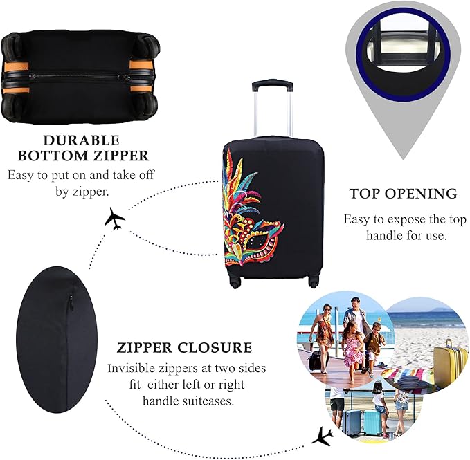 Explore Land Travel Luggage Cover Suitcase Protector Fits 27-30 Inch Case - Image 3