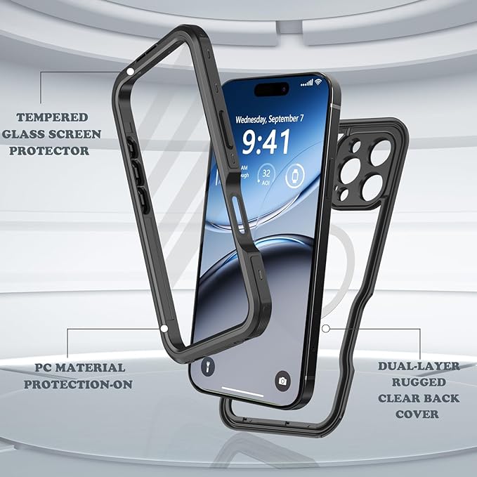 for iPhone 16 Pro Case Waterproof, Full-Body Hard Case Built-in - Image 5