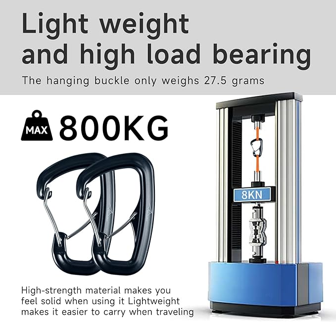 Heavy Duty Carabiner Clip Hook 8KN, - Image 4