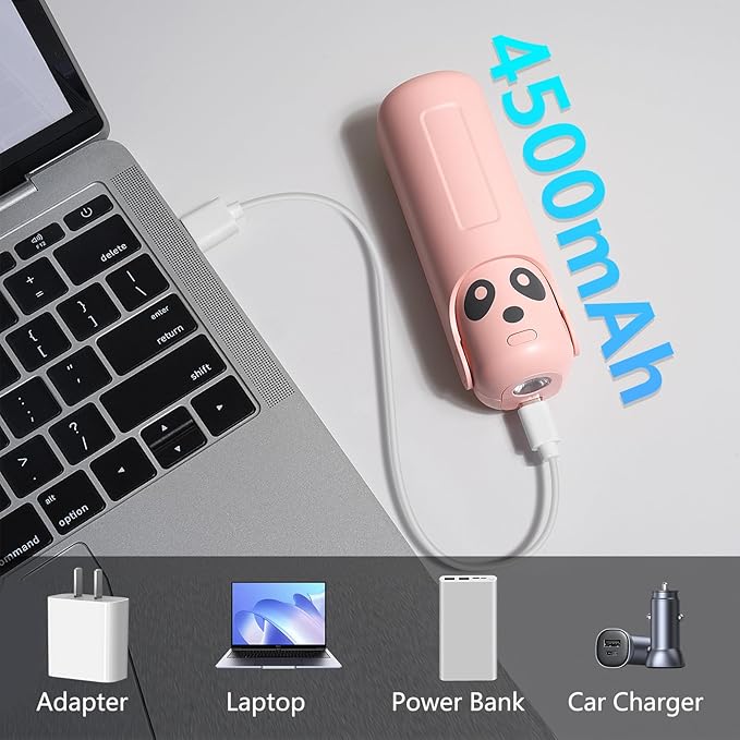 Portable Handheld Personal Fan, 4 IN 1 USB-C Rechargeable Mini Eyelash Fans - Image 6