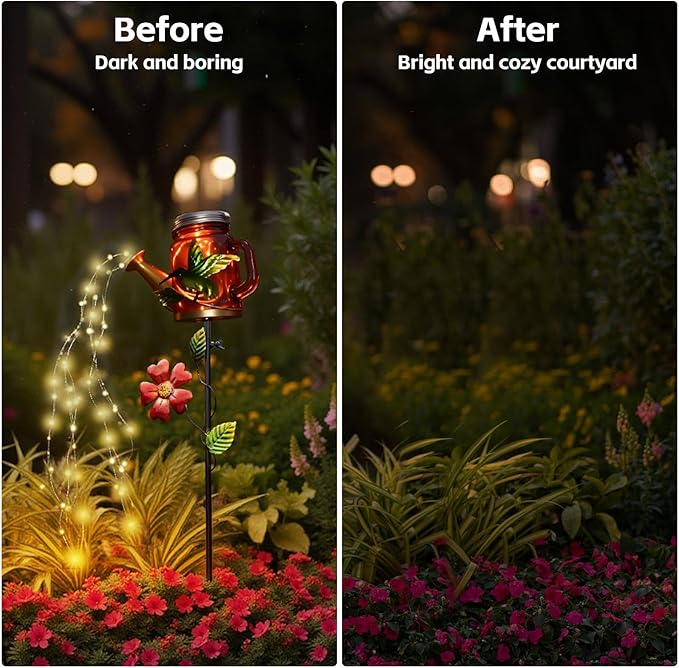 SRNPMIU Solar Watering Can Light, Yard Outdoor Decor Lights, IP65 Waterproof - Image 7