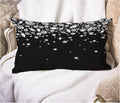 EKOBLA Shiny Diamond Rectangle Pillow Cases White Crystal Sparkle Gemstone by EKOBLA