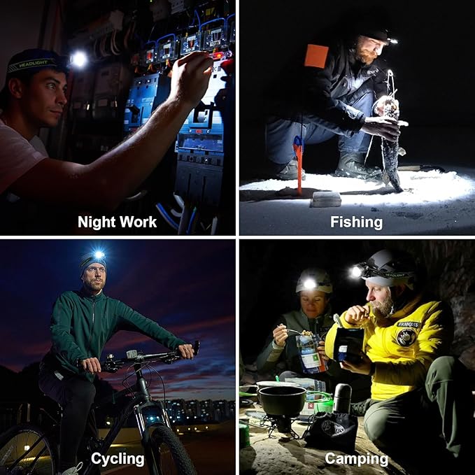 3Pack Rechargeable Headlamp Super Bright, 99000 Lumens LED Head Lamp - Image 8