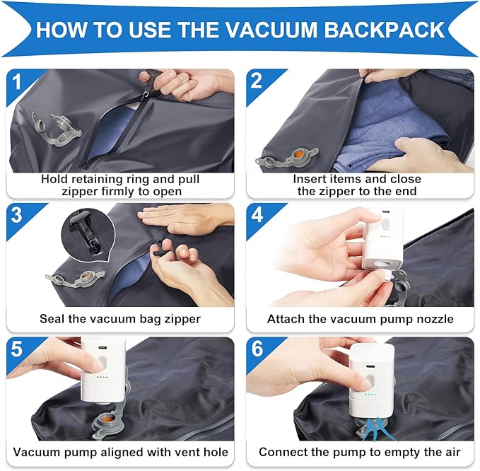 coowoz Vacuum Backpack Travel - Image 3