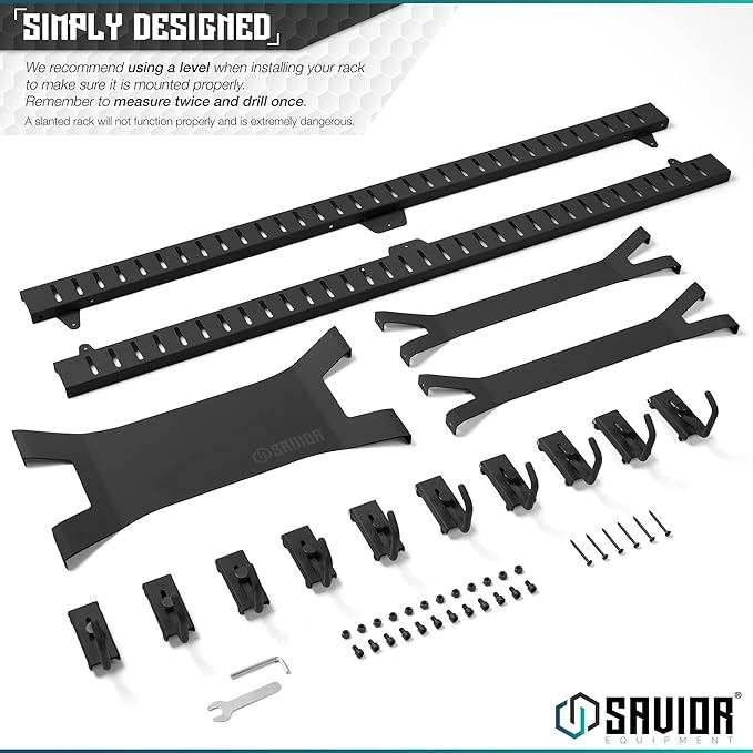 Savior Equipment Horizontal Steel Wall Mount Firearm Rifle Display Rack - Image 6