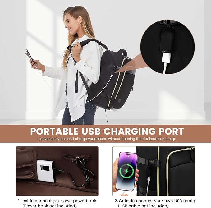 LOVEVOOK Travel Backpack for Women, 40L Carry On Backpack - Image 7