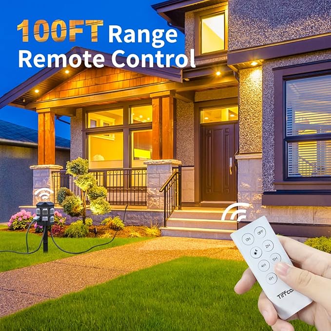 Outdoor Power Strip with 15 FT Extension Cord, 100FT Remote Control, Dusk to - Image 3