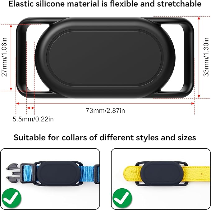 DDJ Dog Collar Holder for Samsung Smart Tag 2, Dog GPS Tracker Waterproof - Image 4