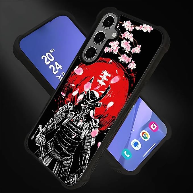 for Samsung Galaxy S24/S25 Plus Case, Sakura Japanese Samurai Pattern Graphic - Image 2