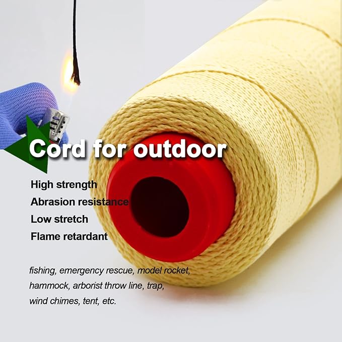 9KM DWLIFE Braided Kevlar Cord, 100lb~2000lb, High Tensile Strength, Flame - Image 6