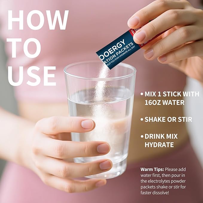 Electrolytes Powder Packets Sugar Free Hydration Packets, 7 Flavors Liquid - Image 8