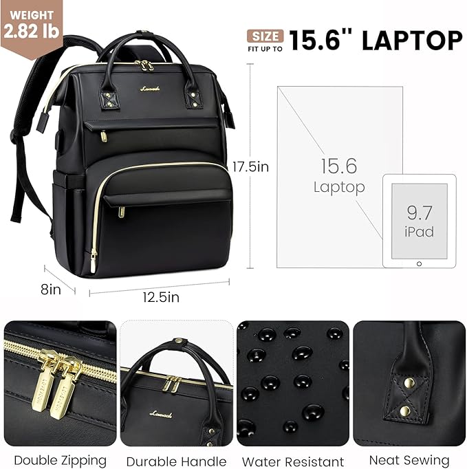LOVEVOOK Leather Laptop Backpack - Image 5